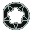 Somfy - Roue d50 tube 70x1,5 clip dur