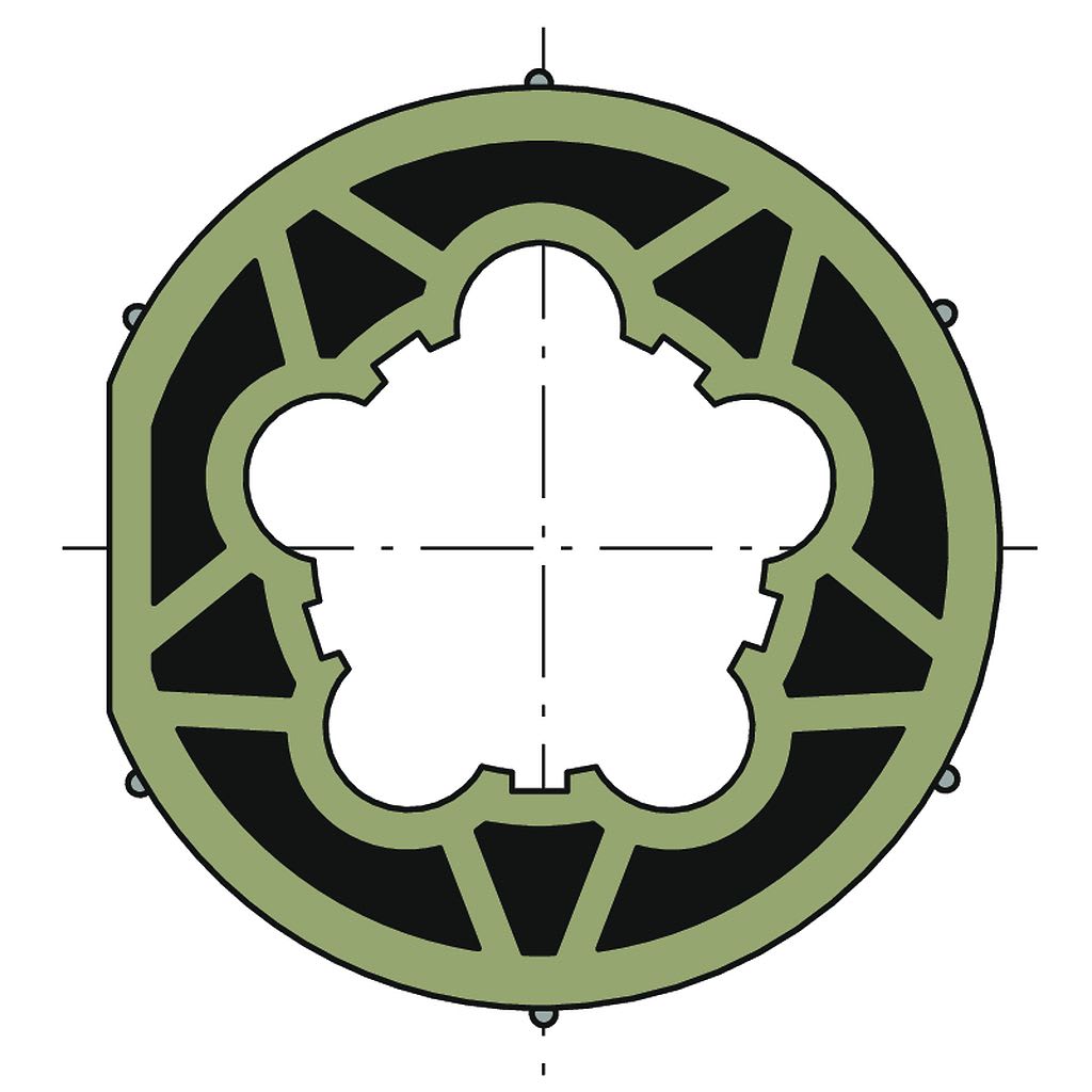 Somfy - Roue d50 tube d63x1.5 clip faible x1