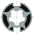 Somfy - Roue d50 - welser d70x1.5 goutte plate