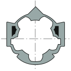 Somfy - Roue moteur Ø50 pour tube hexagonal diamètre 50 mm