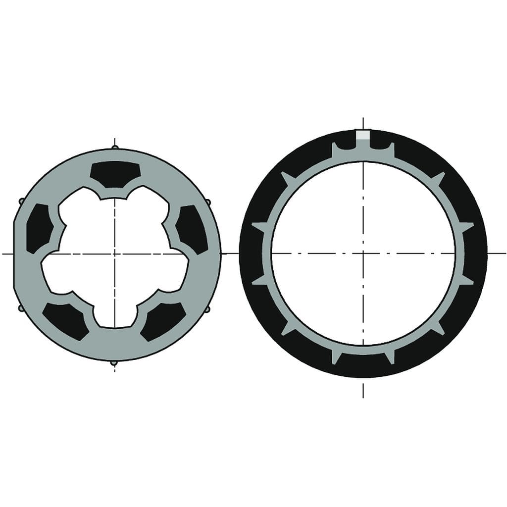Somfy - Kit (1 roue+1 couronne) d50 mischler 60