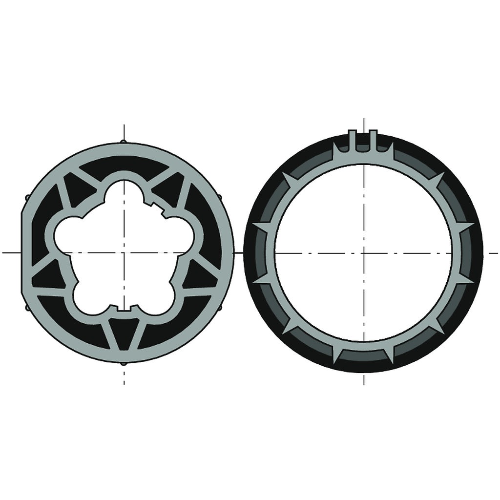 Somfy - Roue+couronne d50 tube d63x1.5 clip dur