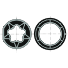 Somfy - Roue+couronne d50 tube 70x1.5 clip dur