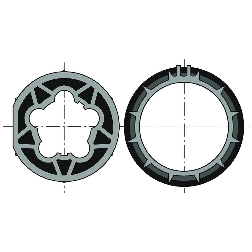 Somfy - Roue+couronne d50 tube d63x1.5 clip faib