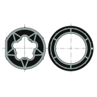 Somfy - Roue+couronne d50 tube 70x2 clip dur