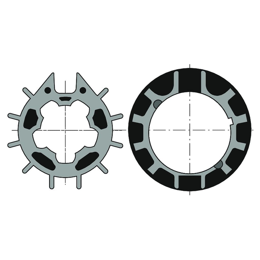 Somfy - Roue+couronne imbac d70 goutte d12