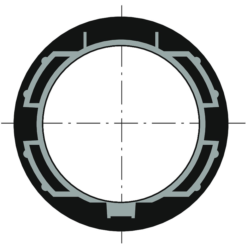 Somfy - Couronne ø50 tube zf64 centre