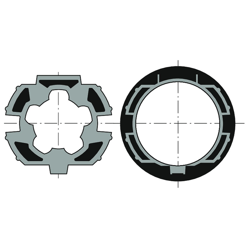 Somfy - Roue+couronne d50 - zf64 recentre