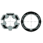 Somfy - Jeu roue et couronne Ø50 compatible tube ZF64 recentré
