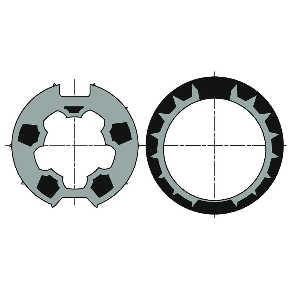 Somfy - Roue+couronne d50 welser d63 goutte plat