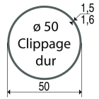 Somfy - Roue Ø50 pour tube diamètre 50 mm clip dur