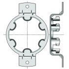 Somfy - Support d50 omega entraxe 90