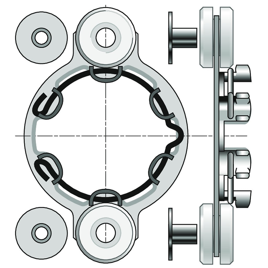 Somfy - Sup lt50 antivibratoire 90mm