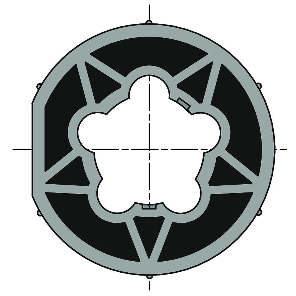 Somfy - Roue nt5/6 pour tube d.70 x 2