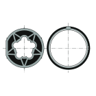 Somfy - Roue+couronne d60 tube 70x1.5 clip dur