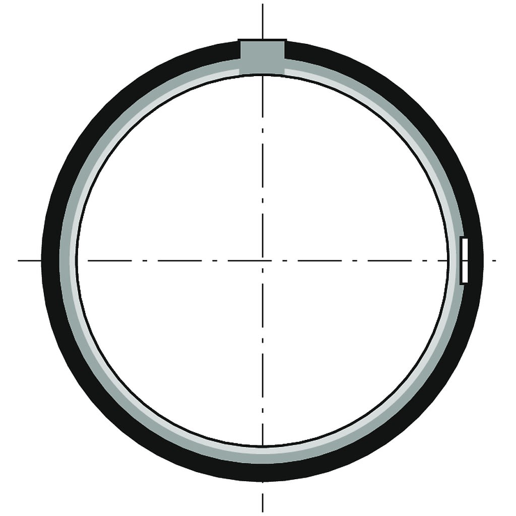 Somfy - Couronne ø60 d70x1,5 clip mou