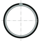 Somfy - Couronne ø60 d70x1,5 clip mou