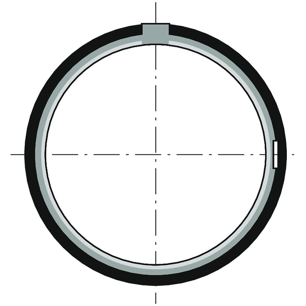 Somfy - Couronne ø60 d70x1,5 clip mou