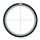 Somfy - Couronne ø60 d70x1,5 clip mou