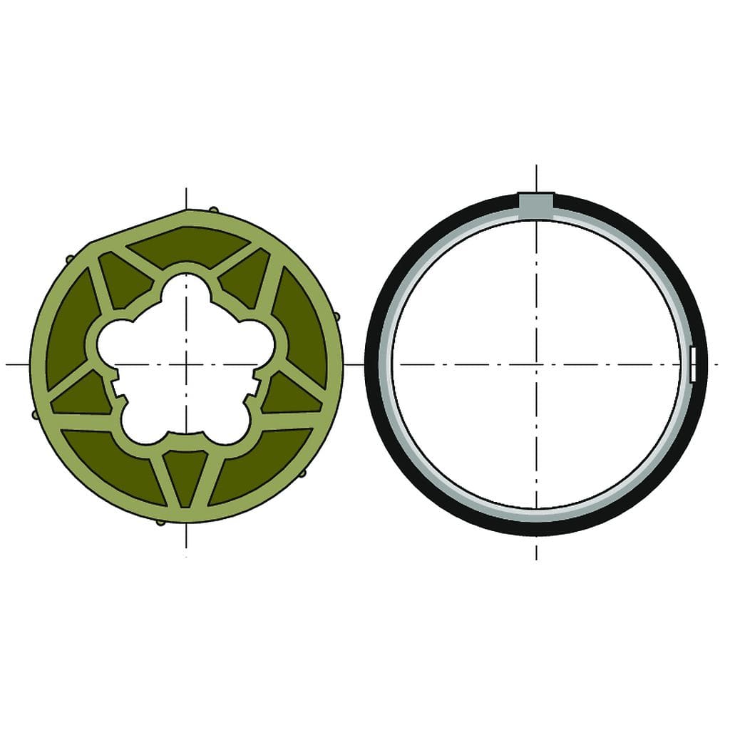 Somfy - Roue+couronne d60 tube 70x2 clip faible