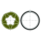 Somfy - Roue+couronne d60 tube 70x2 clip faible