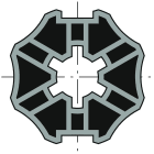 Somfy - Roue diamètre 40 pour tube octo diamètre 40x0,6