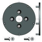 Somfy - Plaque ronde pour coffre rehau pour motorisation ls 40