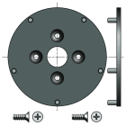 Somfy - Plaque ronde pour coffre rehau pour motorisation ls 40