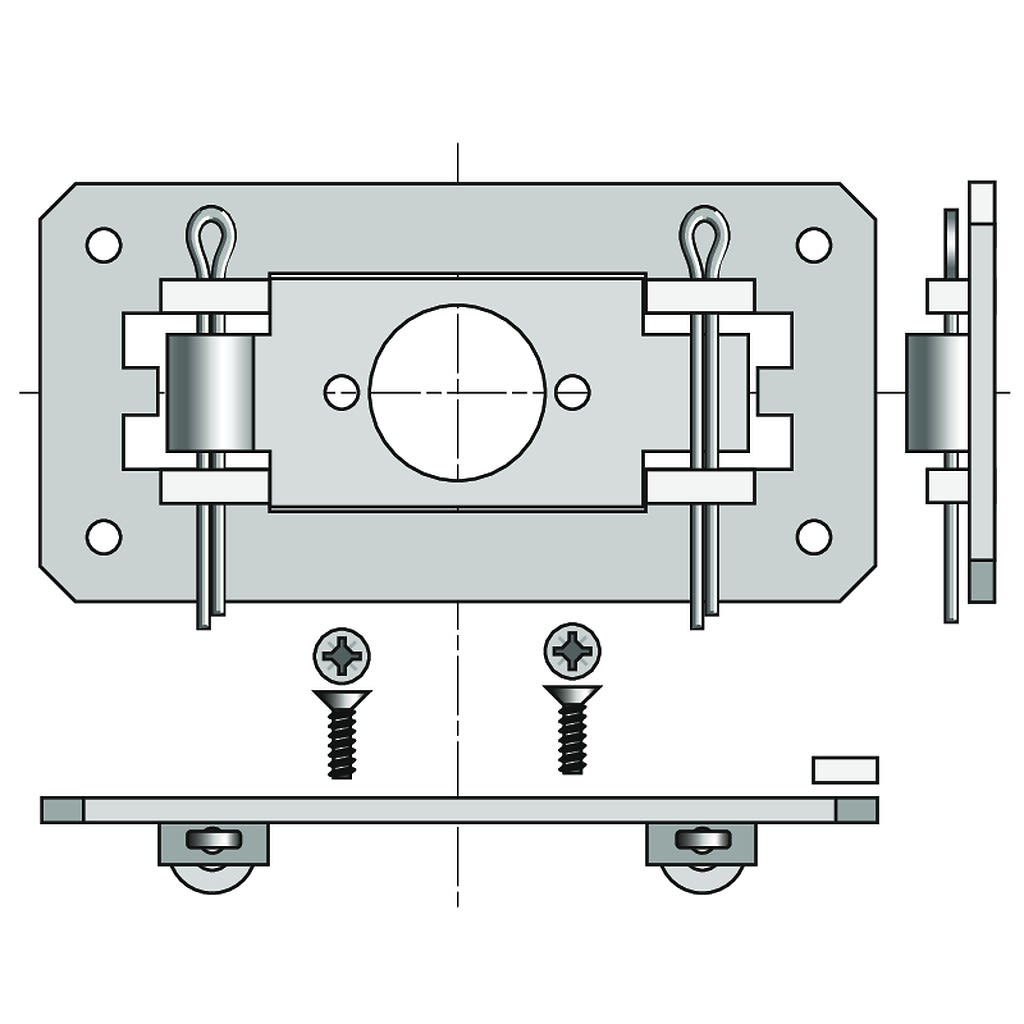 Somfy - Plaque point fixe ø40 vr