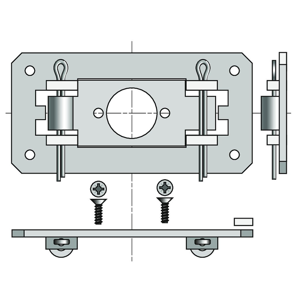 Somfy - Plaque point fixe Ø40 pour volet roulant