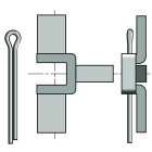 Somfy - Support étrier en T pour motorisation ls 40