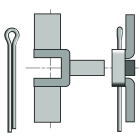 Somfy - Support étrier en T pour motorisation ls 40