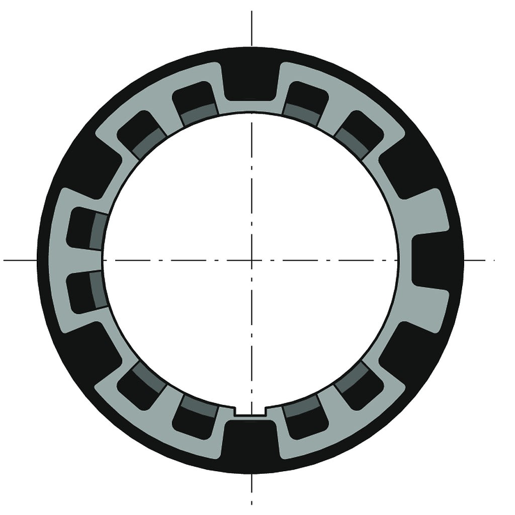 Somfy - Couronne d50 tube imbac d85 goutte ronde