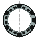 Somfy - Couronne d50 tube imbac d85 goutte ronde