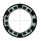 Somfy - Couronne d50 tube imbac d85 goutte ronde