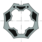 Somfy - Roue ø50 tube oct50