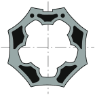 Somfy - Roue ø50 tube oct50