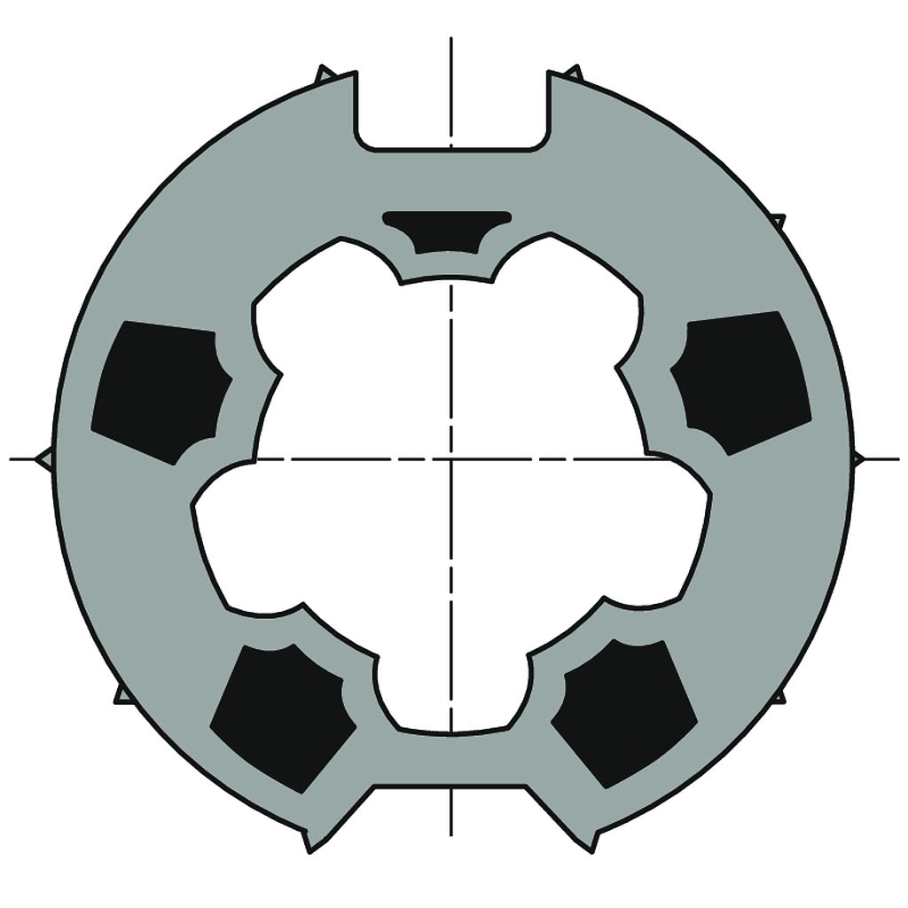Somfy - Roue d50 tube welser d63 goutte plate