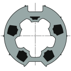 Somfy - Roue d50 tube welser d63 goutte plate