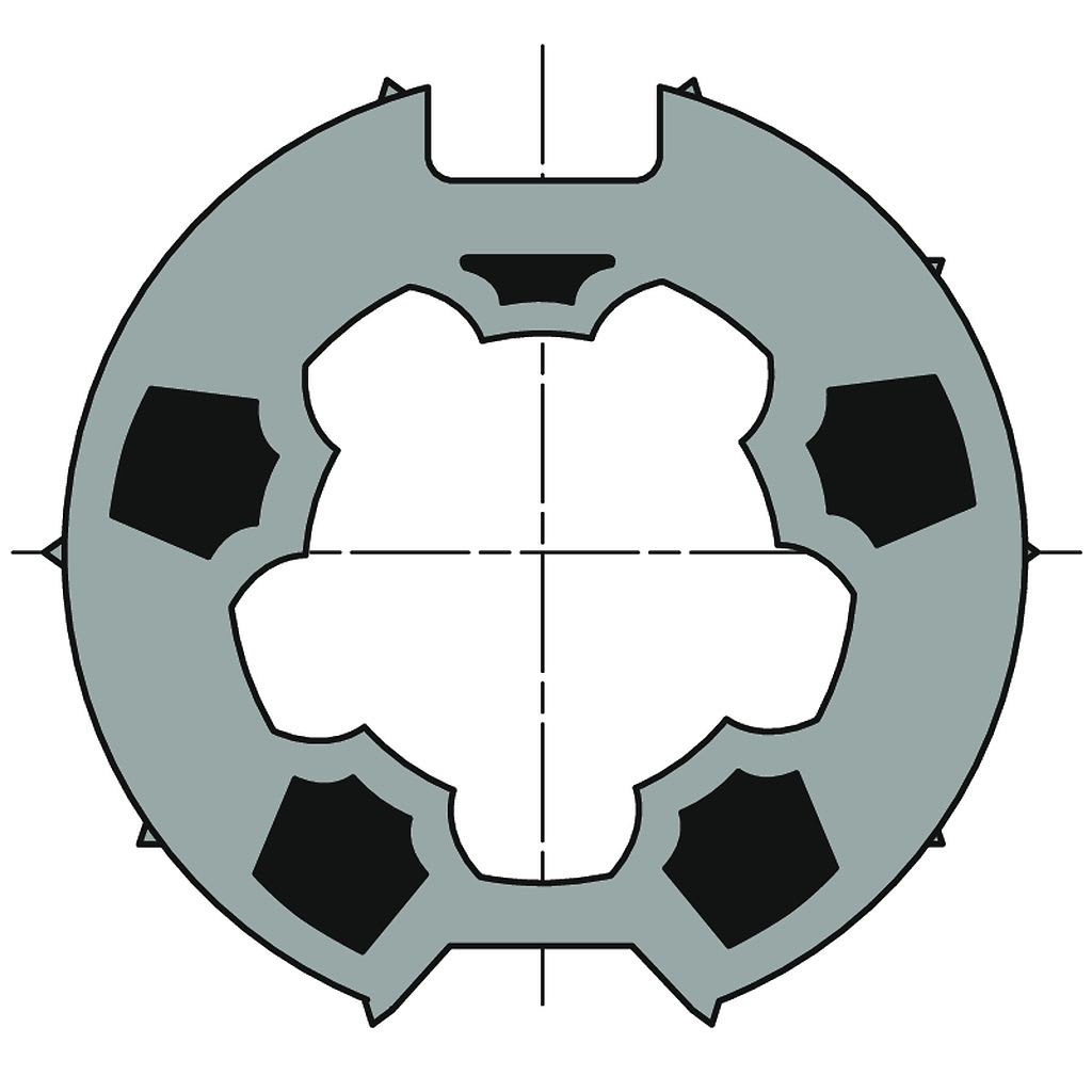 Somfy - Roue d50 tube welser d63 goutte plate