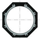 Somfy - Couronne ø50 tube oct60