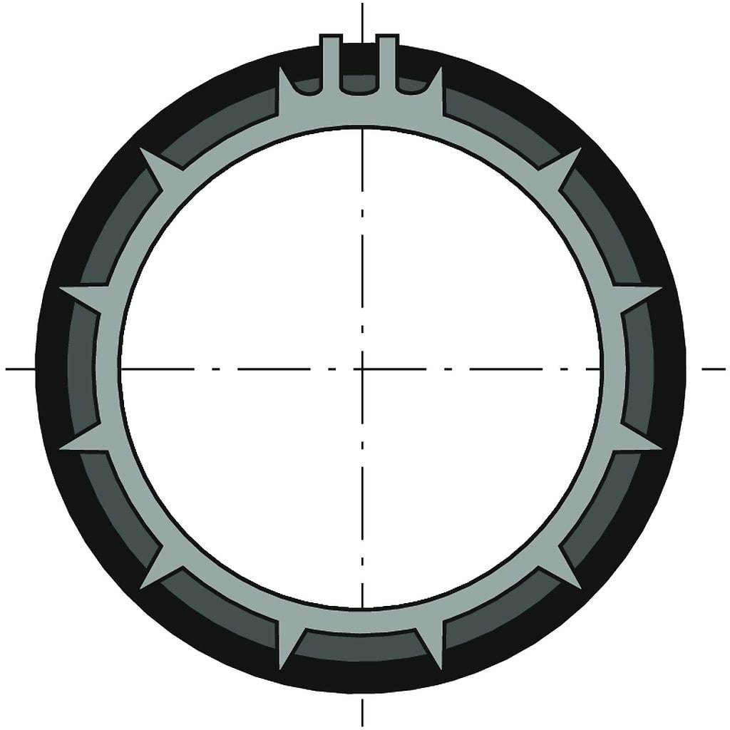 Somfy - Couronne Ø50 pour tube rond diamètre 63 x 1,5 mm