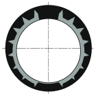 Somfy - Couronne d50 tubewelser d63 goutte plate