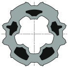 Somfy - Roue lt50 tube imbac ø50 (x10)