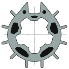 Somfy - Roue ø50 tube imbac d70 gr