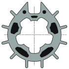 Somfy - Roue ø50 tube imbac d70 gr