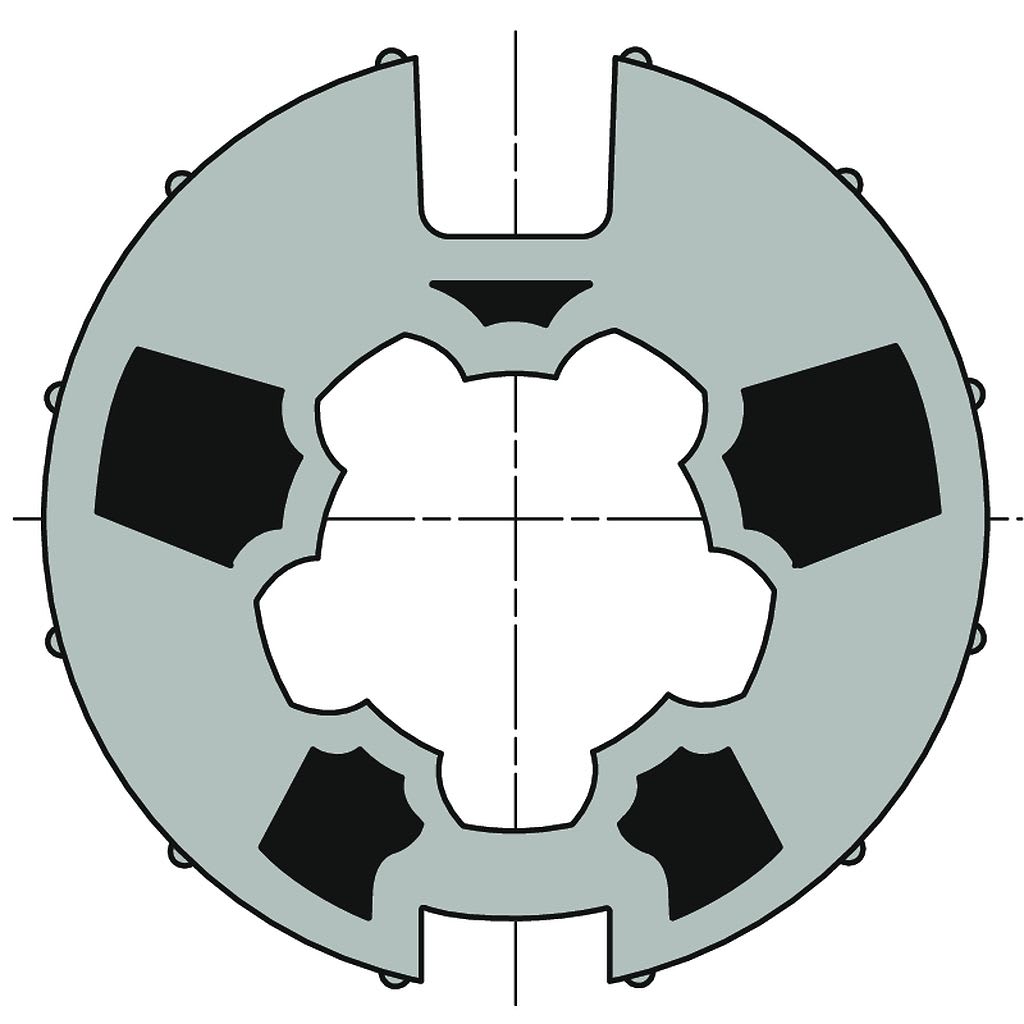 Somfy - Roue d50 tube dohner d70 goutte d13 max