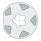 Somfy - Roue lt60 tube octo ø102x2,5