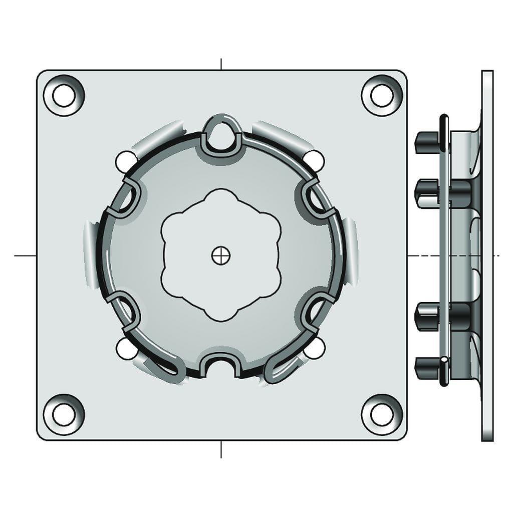 Somfy - Plaque support d50/60 à visser/souder