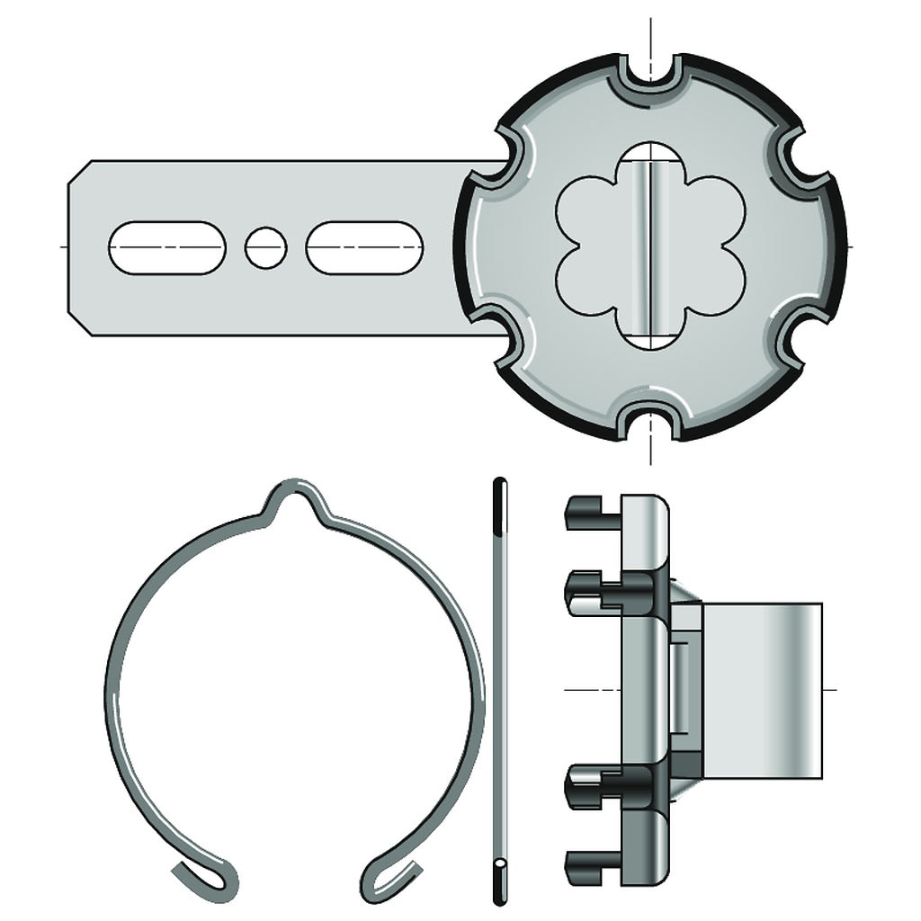 Somfy - Plaque support d50 à visser/déport 20 mm